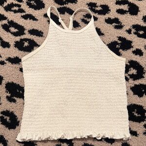 SO Cream Smocked Camisole Top